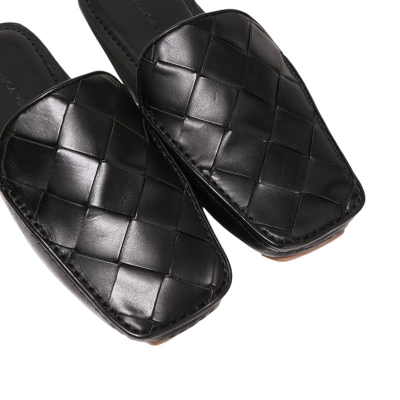 BOTTEGAVENETA Sandals Genuine Leather black Women 37