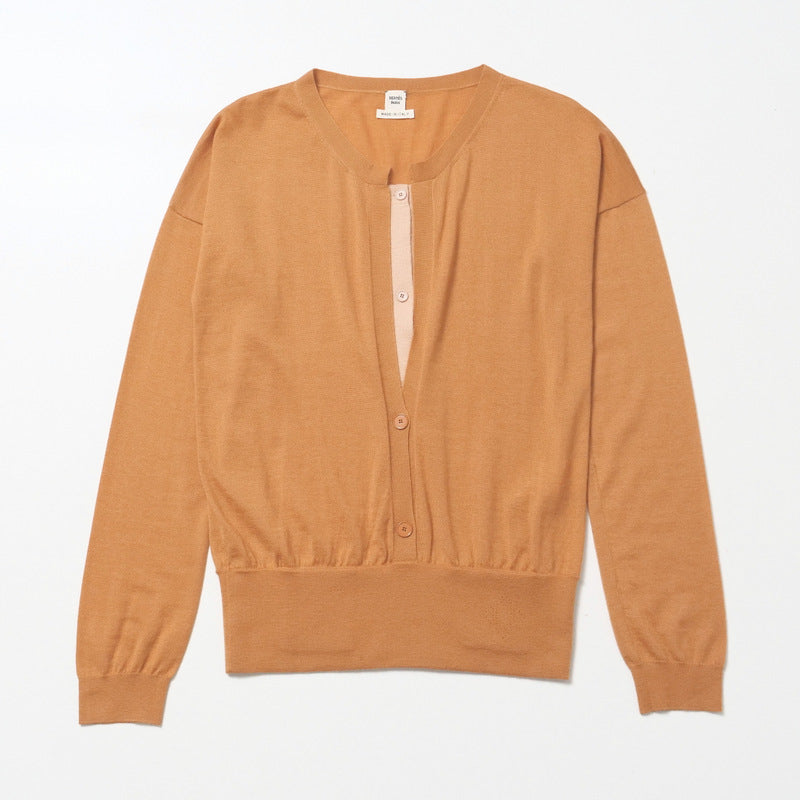 HERMES sweater cashmere Brown Women 38
