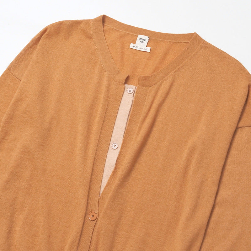 HERMES sweater cashmere Brown Women 38
