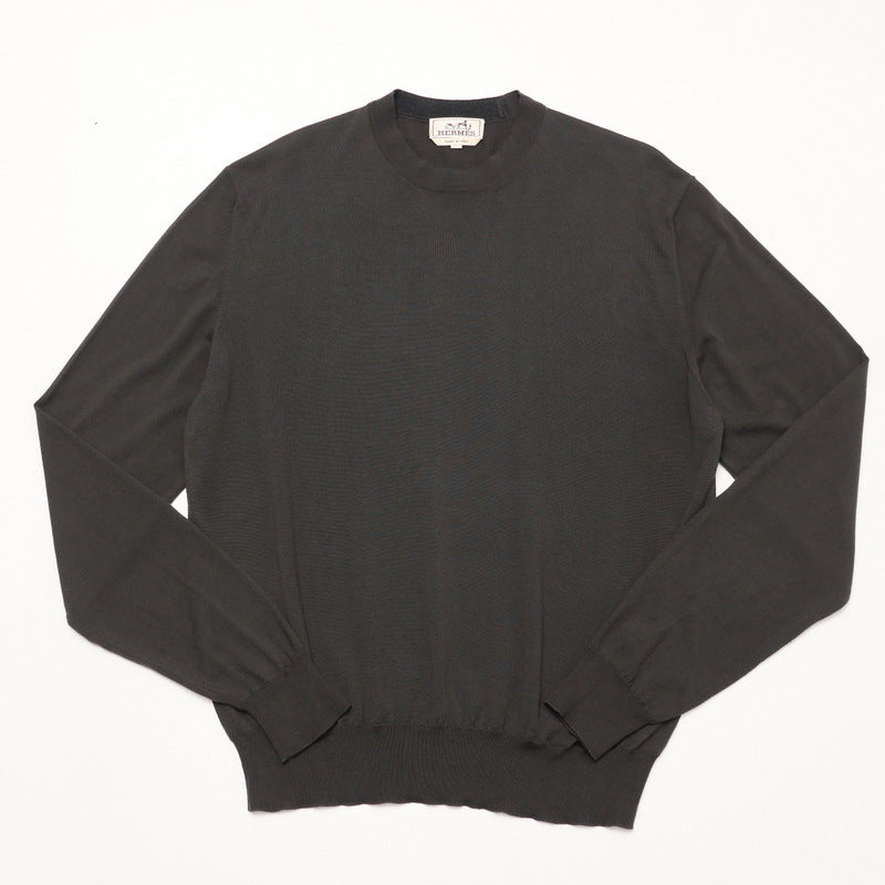 HERMES sweater H467045HA knit Dark brown mens M
