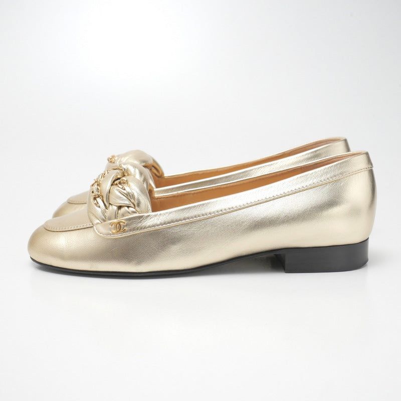 CHANEL pumps G32954 leather gold Women 36.5C