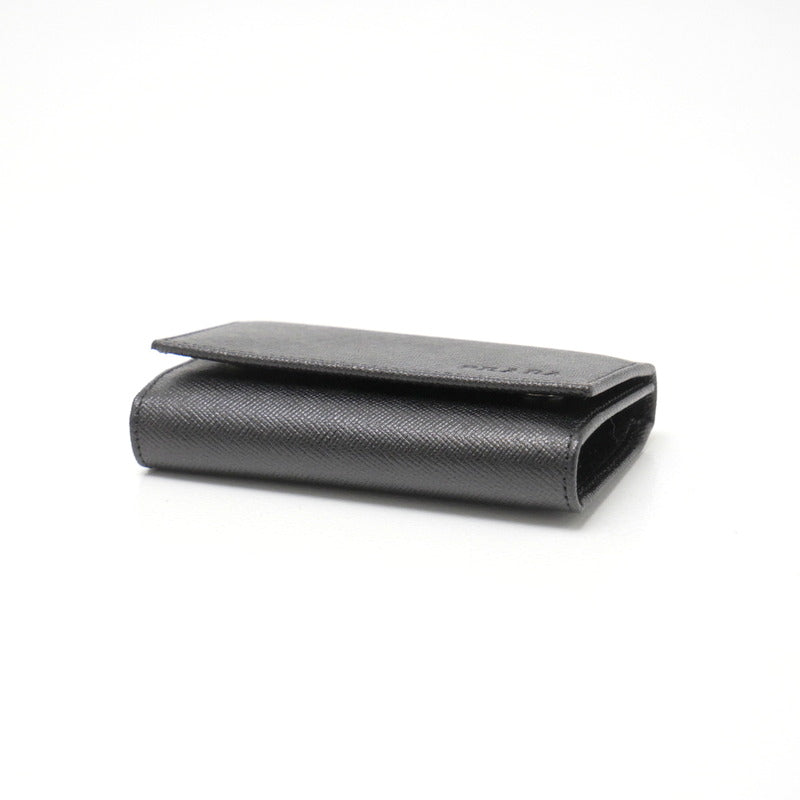 PRADA Key case Key holder  M25U leather black DEPOS unisex(Unisex)