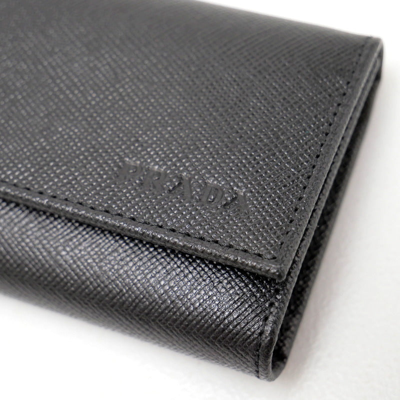PRADA Key case Key holder  M25U leather black DEPOS unisex(Unisex)