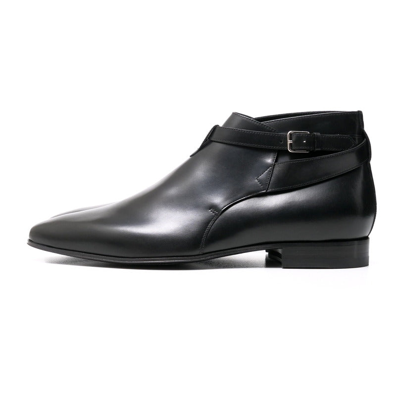 SAINT LAURENT boots WA379762 leather black mens 43