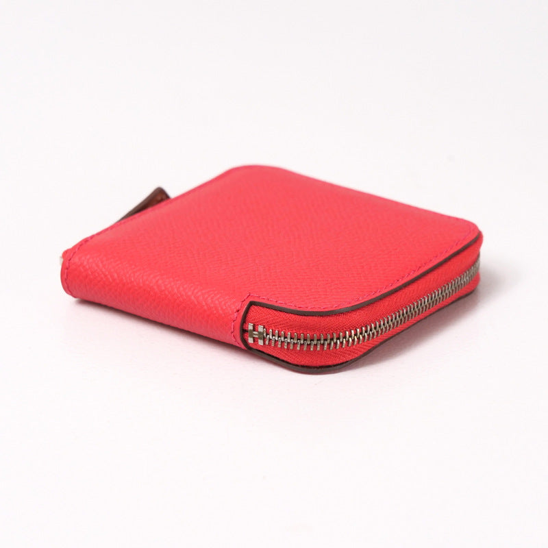 HERMES Pouch Epsom Pink/Metal:Silver Della Cavalleria Azap Compact Mini Silk Inn Women