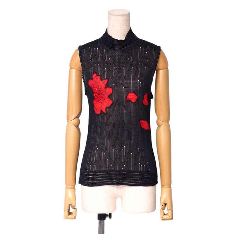 Christian Dior knit 2H13055162 100% rayon% Black / red Women 40