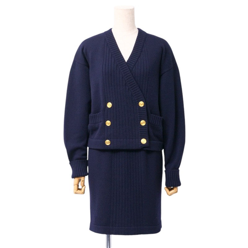 CHANEL setup knit Navy 38