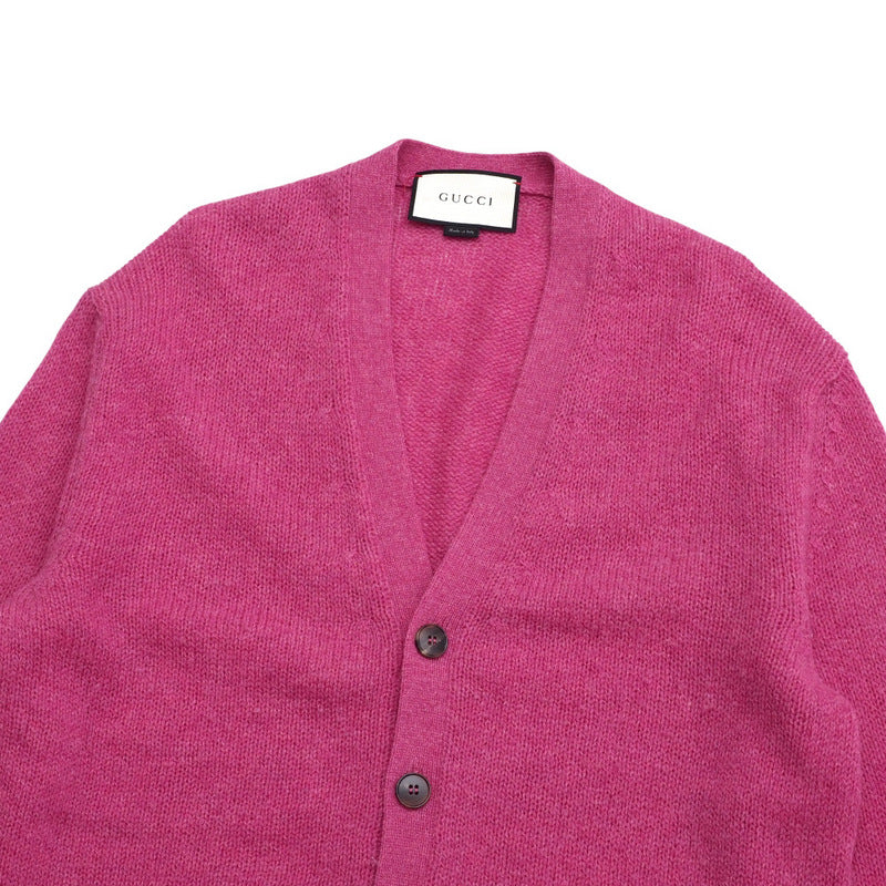 GUCCI cardigan 439224 wool pink mens M