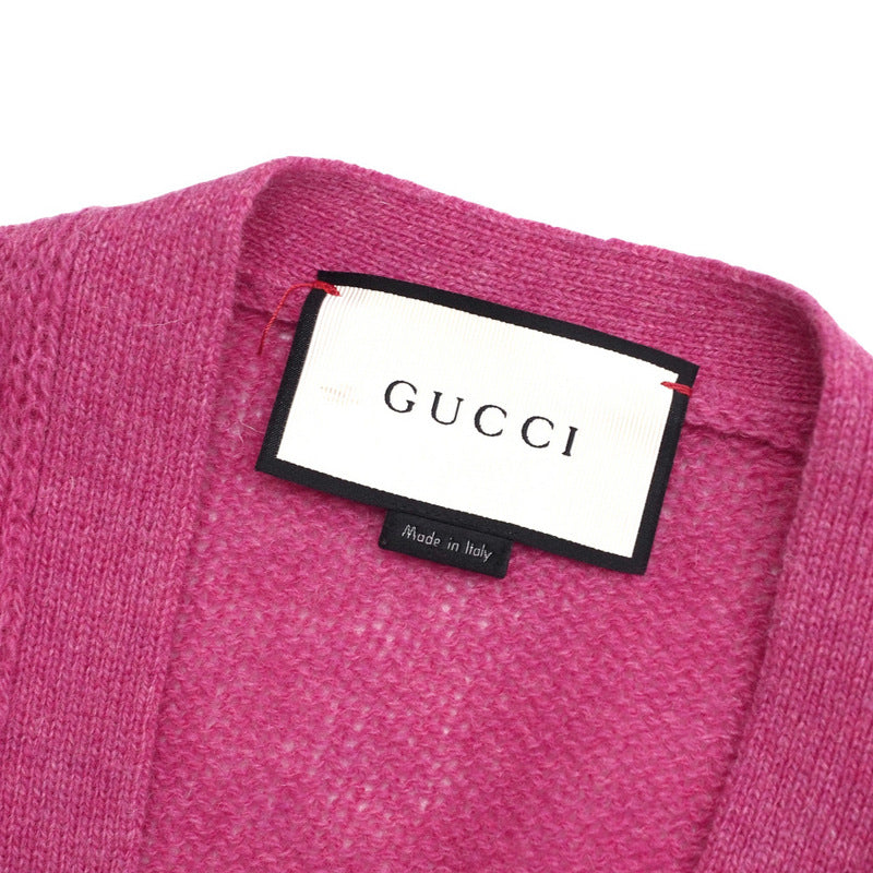 GUCCI cardigan 439224 wool pink mens M