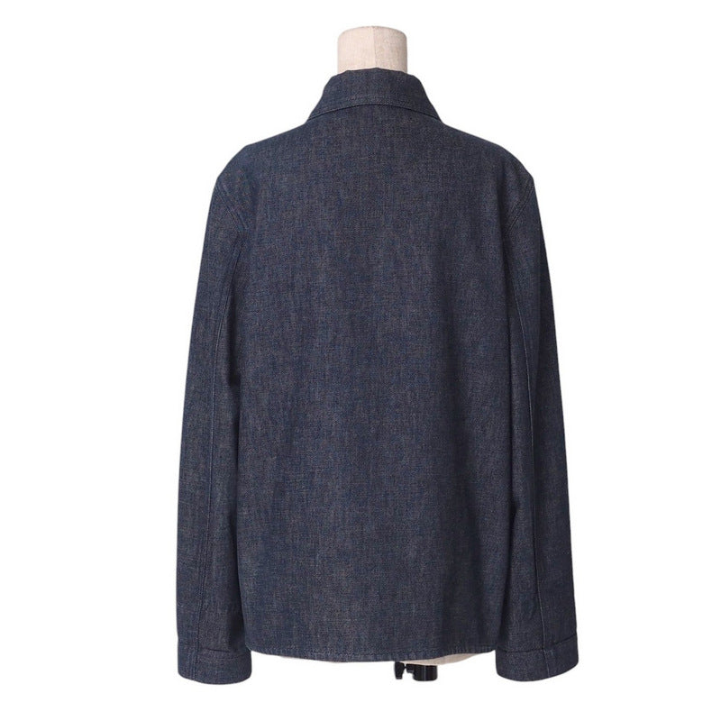 CHANEL Denim Jacket P12918V07556 denim Navy Women 38