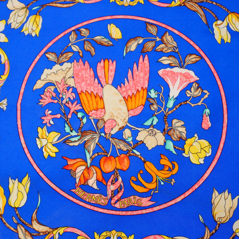 HERMES scarf Twill Blue, purple, etc. Carre90 PIERRES D'ORIENT ET D'OCCIDENT Eastern stone and Western stonework Women