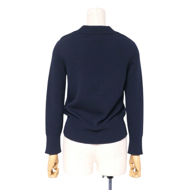 HERMES knit cashmere Navy Women 34