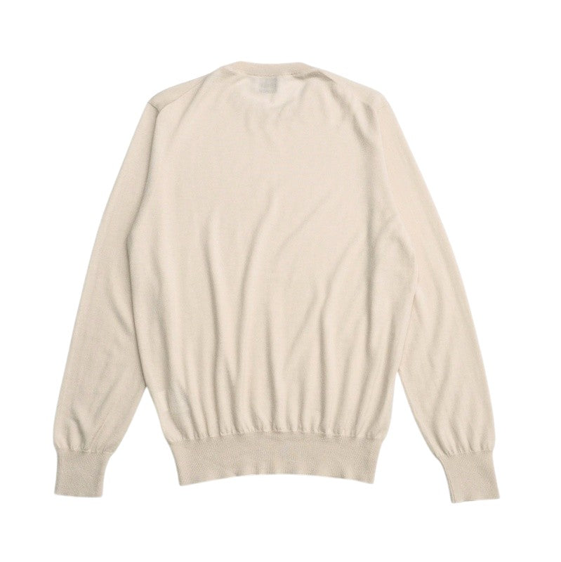 HERMES sweater 516102H cashmere light beige mens No size listed