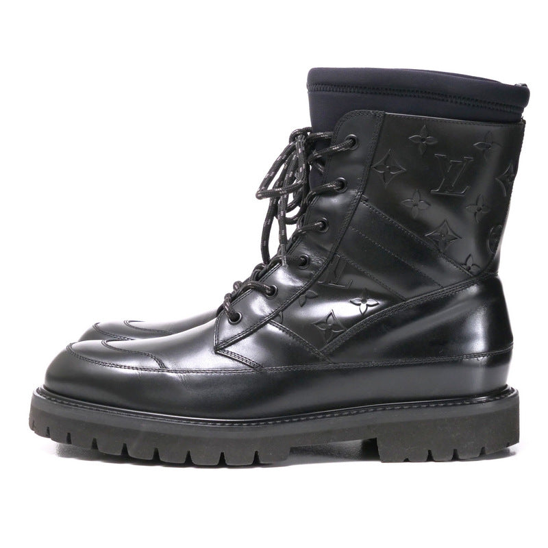 LOUIS VUITTON boots Leather x Rubber Monogram black Monogram landscape 8