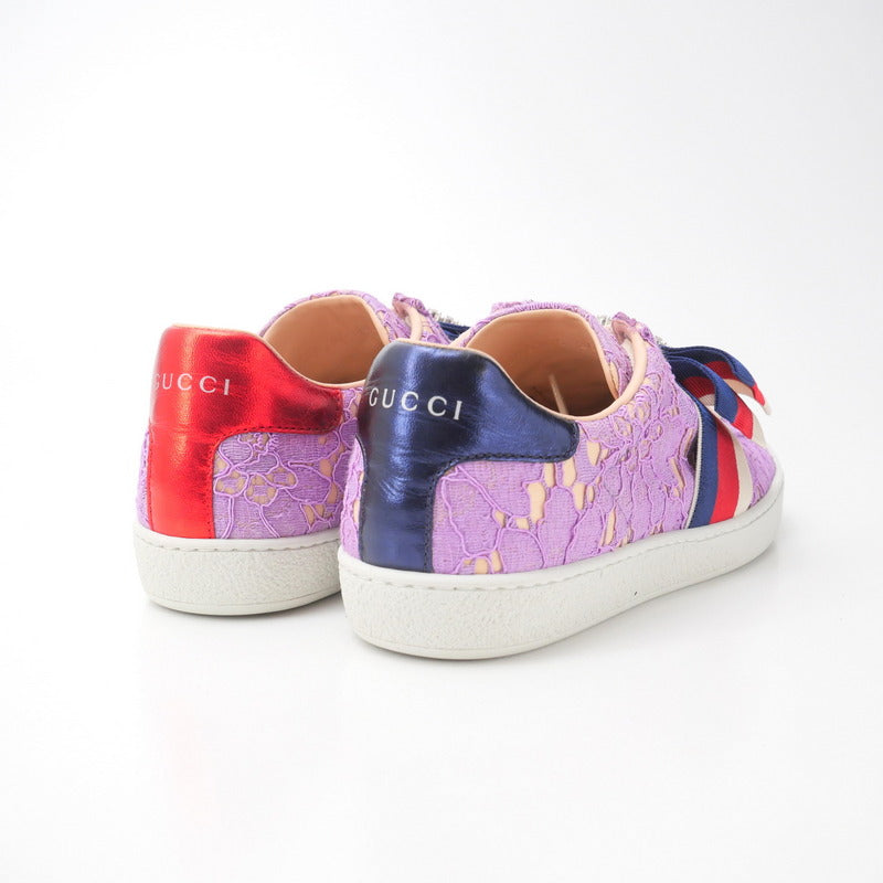 GUCCI sneakers 498705 race Purple type Women 36 1/2