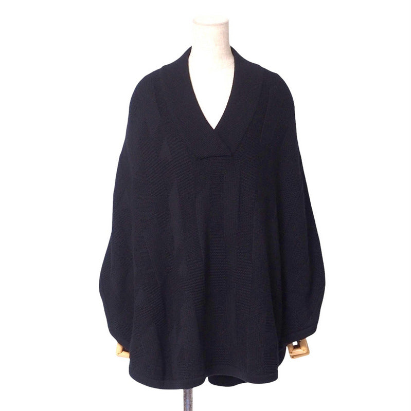 HERMES knit knit black Women 34