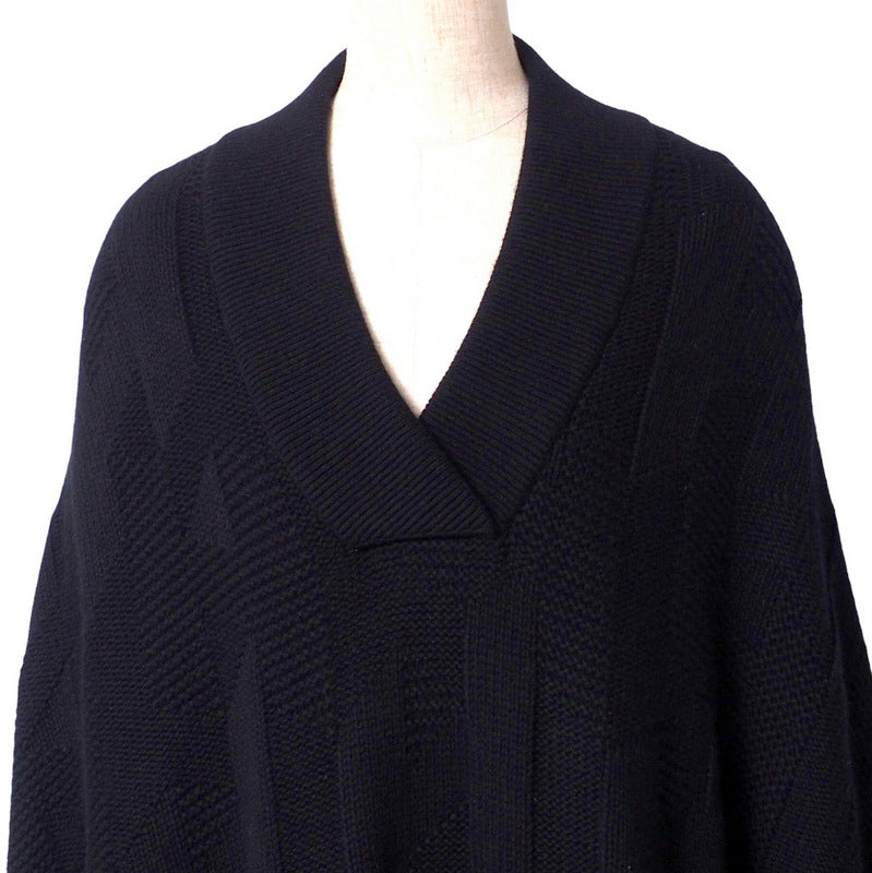 HERMES knit knit black Women 34