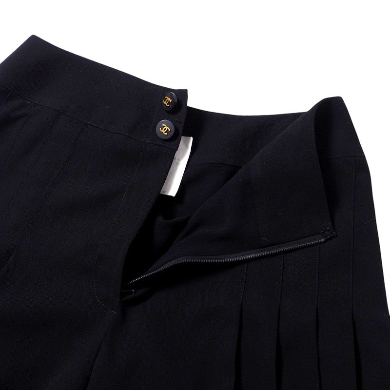 CHANEL Pants P04644 wool black Women 38
