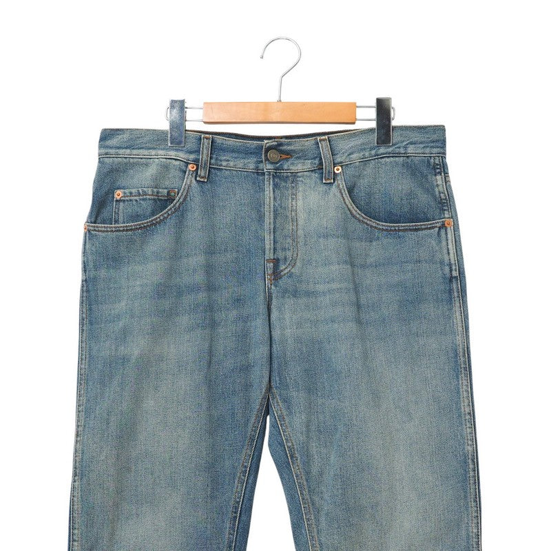 GUCCI Denim pants Cotton denim Blue type mens 36