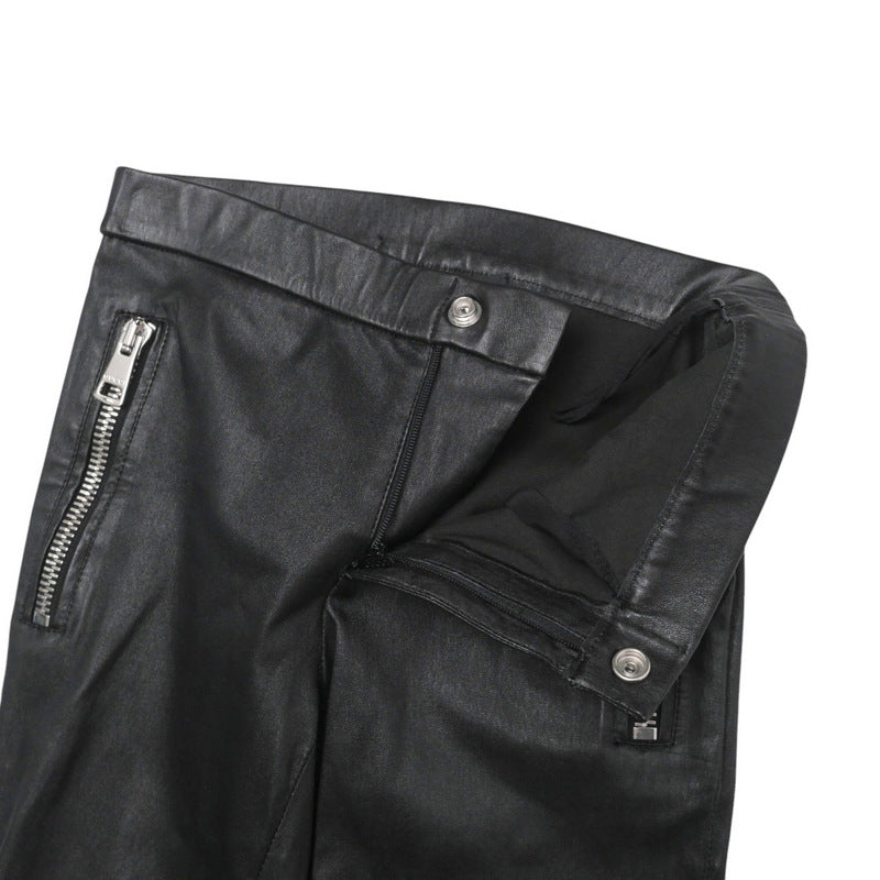 GUCCI skinny pants 360417 lambskin black Women 36