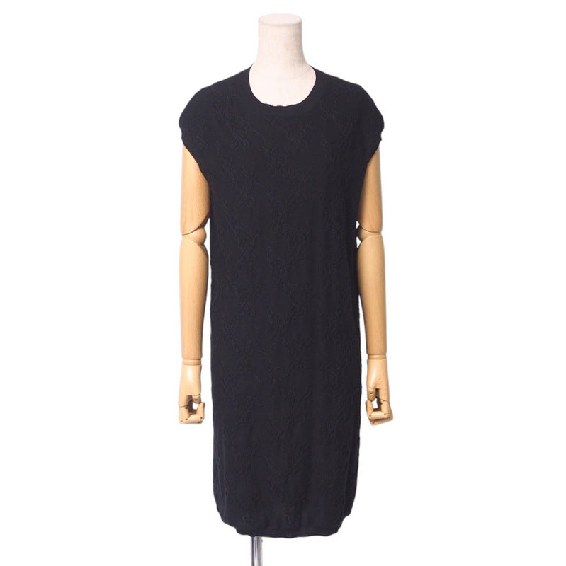 HERMES one piece knit black Women 36