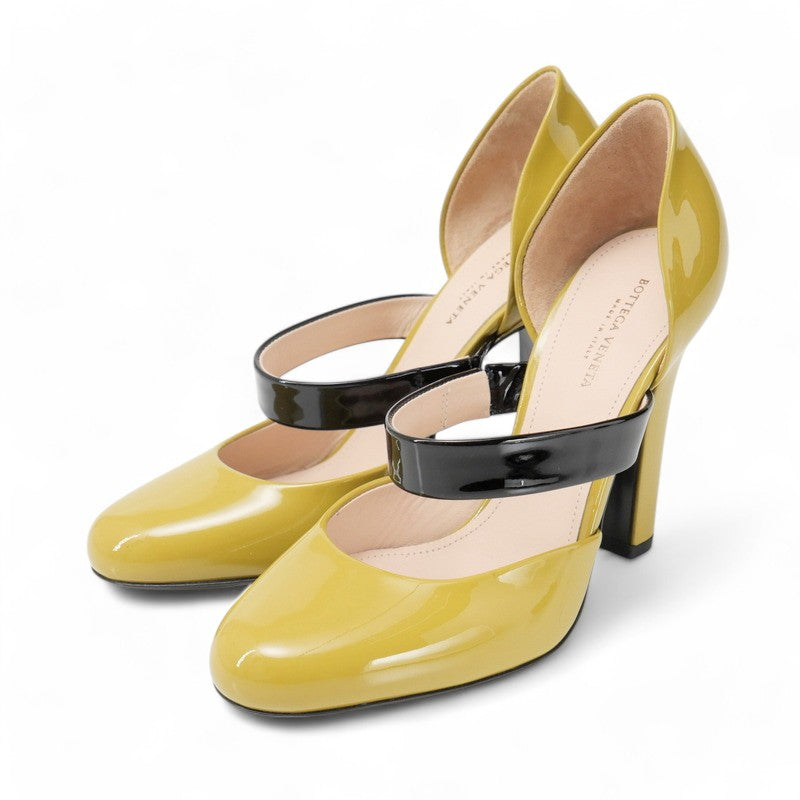 BOTTEGAVENETA pumps leather Light Green/Black Women 36