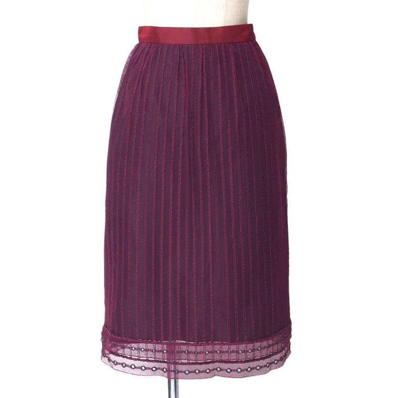 LOUIS VUITTON skirt race Wine red type Women 36