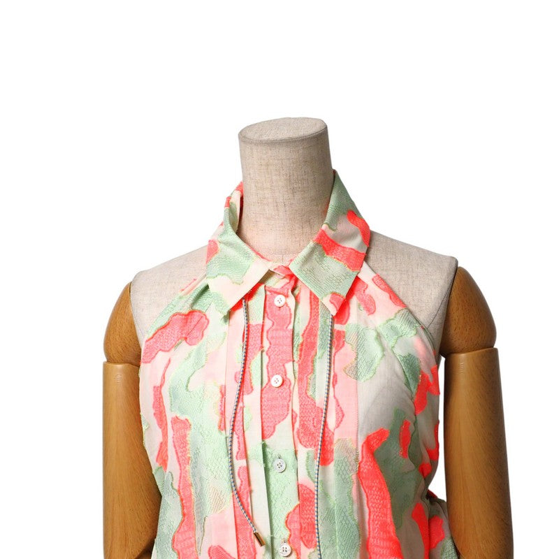 LOUIS VUITTON blouse RW101B WQBL49S2Y cotton Green/pink type Women 36