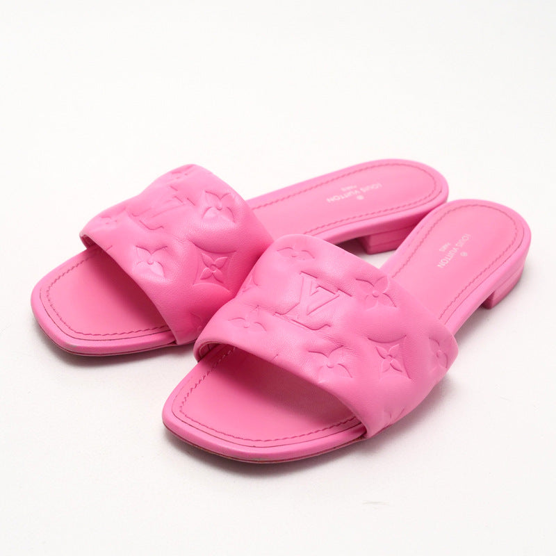 LOUIS VUITTON Sandals leather pink revival line Women 36