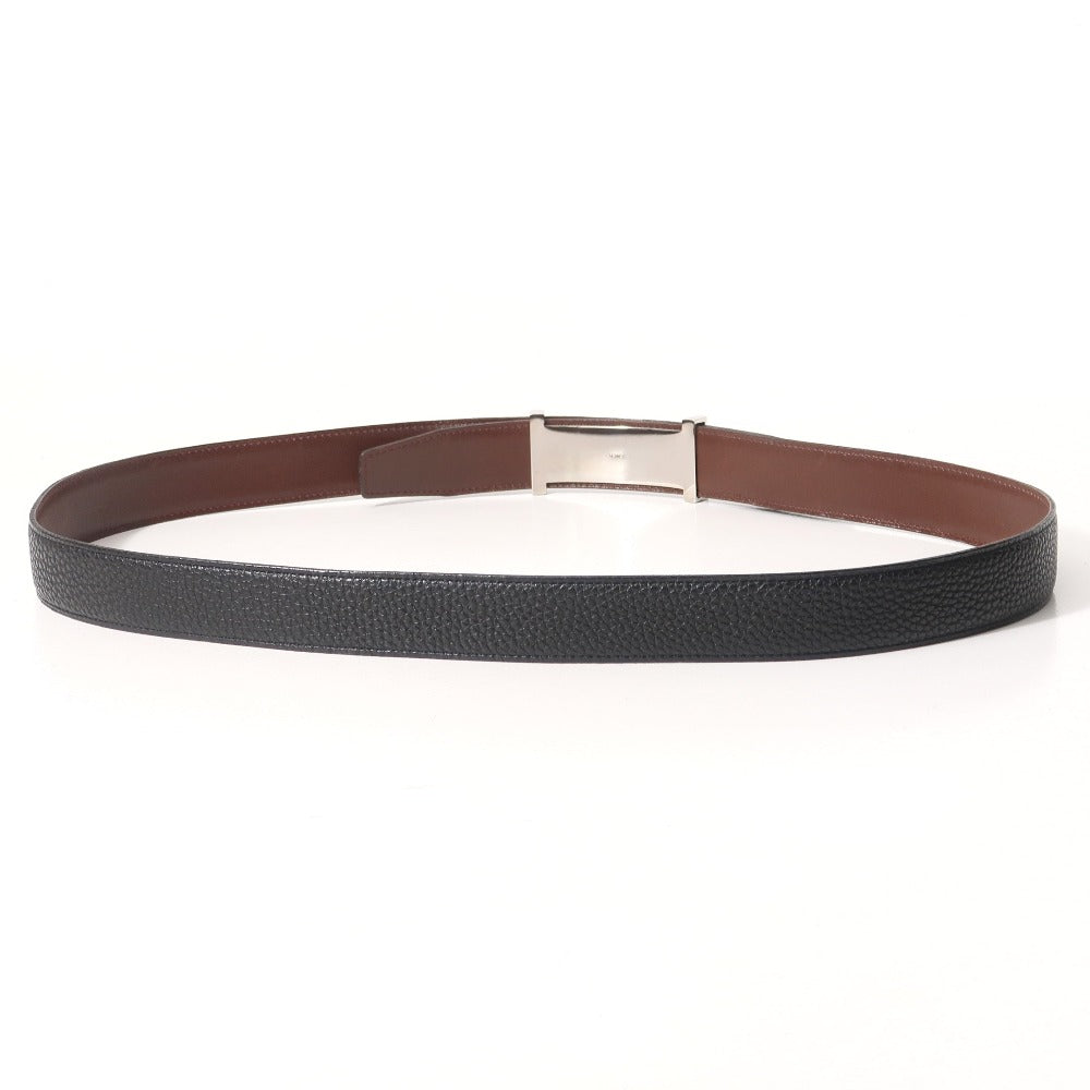 HERMES belt Taurillon Clemence Black x Brown type mens 105