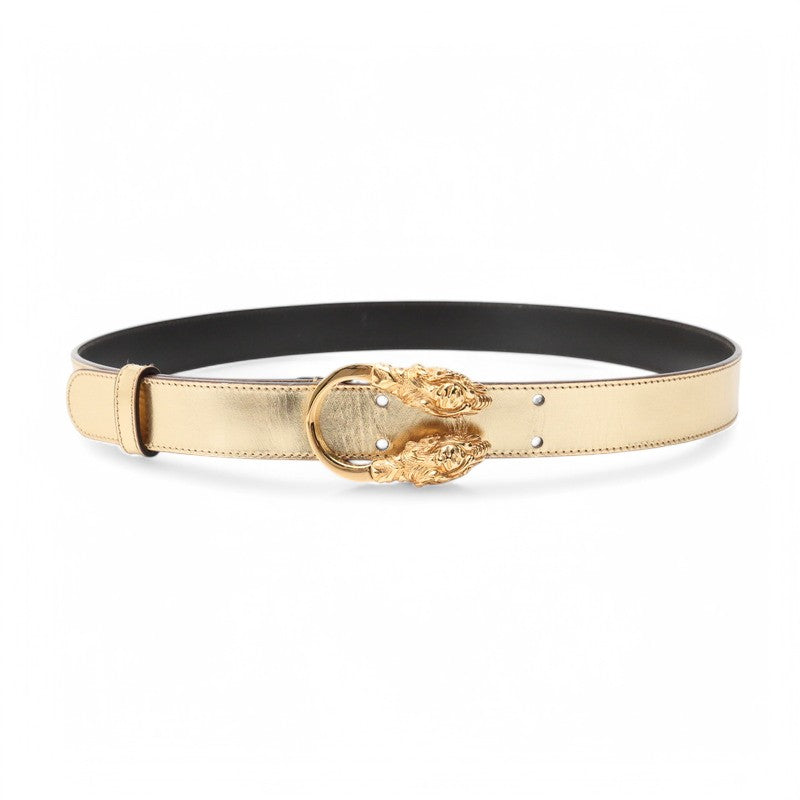 GUCCI belt 037 1766 424 leather gold 75ã»30