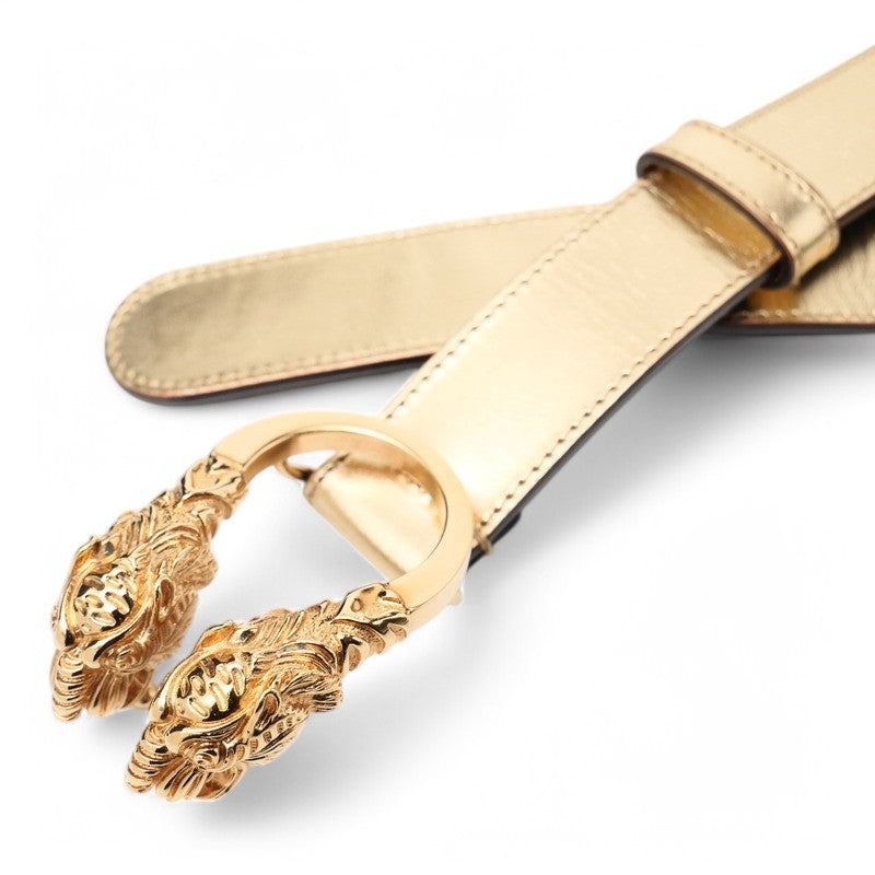 GUCCI belt 037 1766 424 leather gold 75ã»30
