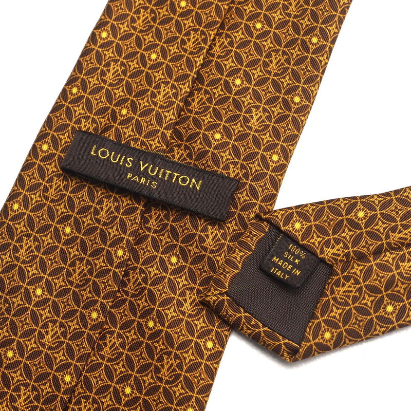 LOUIS VUITTON tie silk Brown type mens