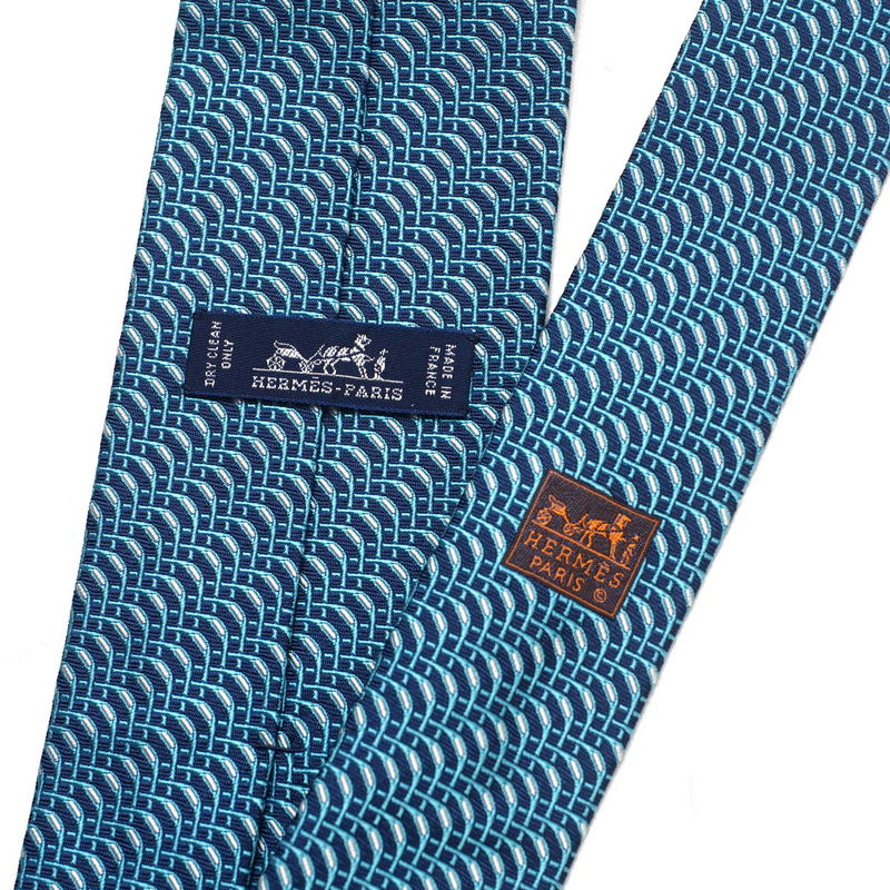 HERMES tie 659230T silk Blue type mens