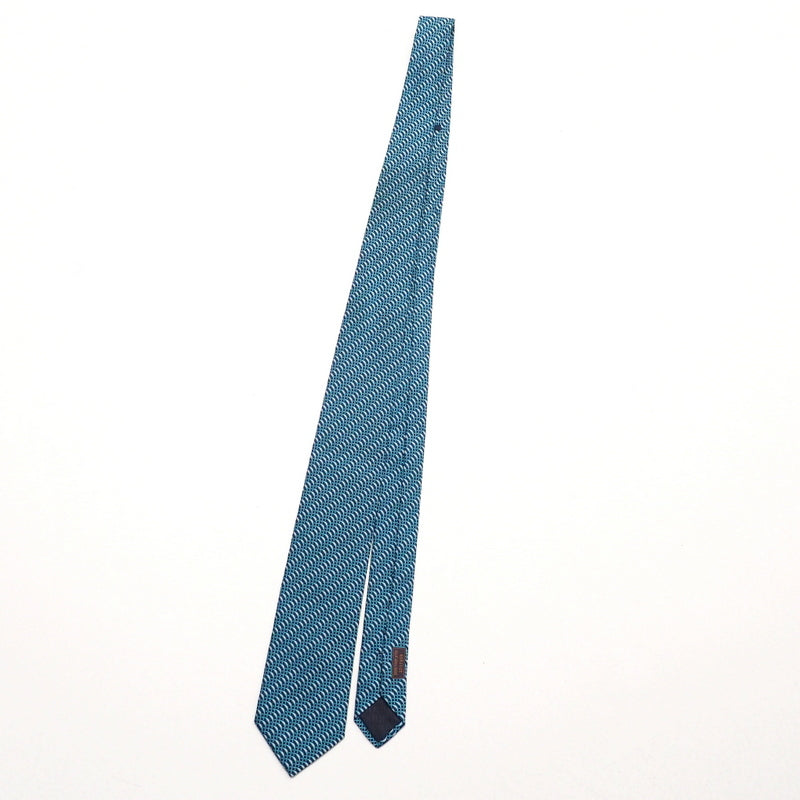 HERMES tie 659230T silk Blue type mens