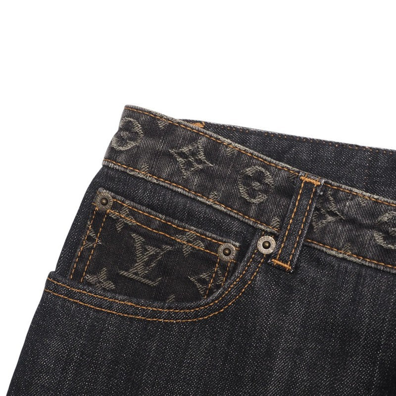 LOUIS VUITTON Denim pants 072WWLPA02CF7 Cotton denim Black type Women 38