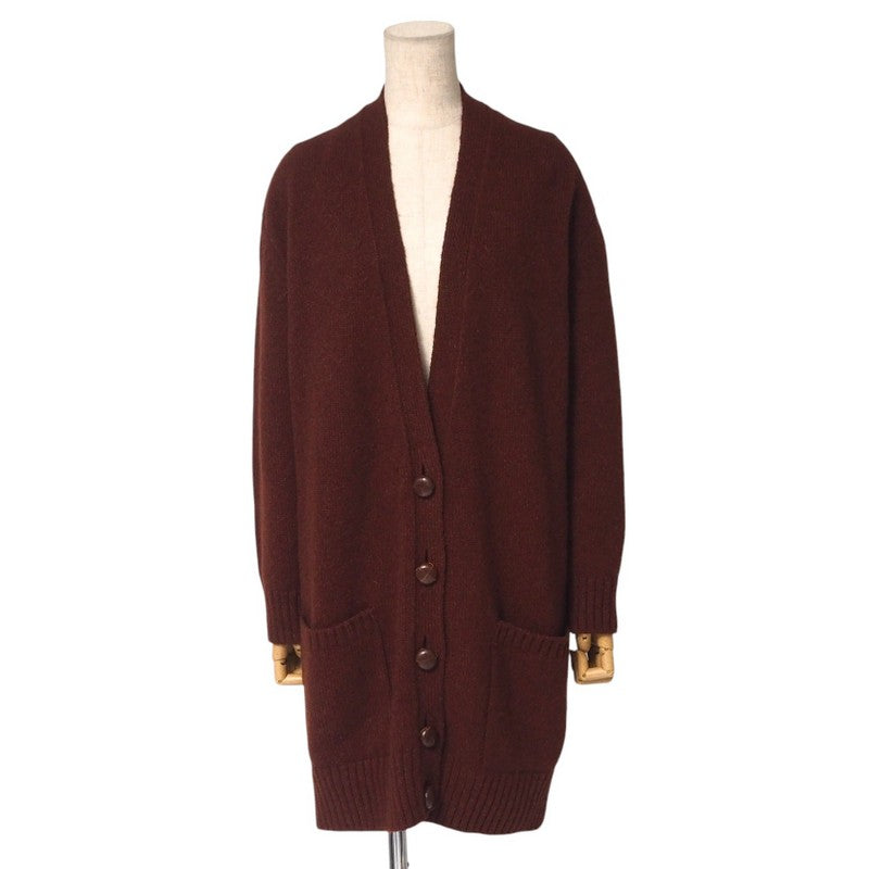 HERMES knit 27-7708 knit Brown type Women 36