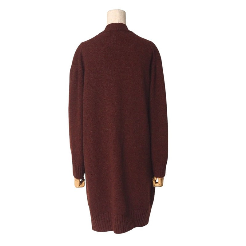 HERMES knit 27-7708 knit Brown type Women 36