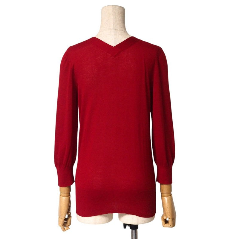 HERMES knit cashmere Red Women LA