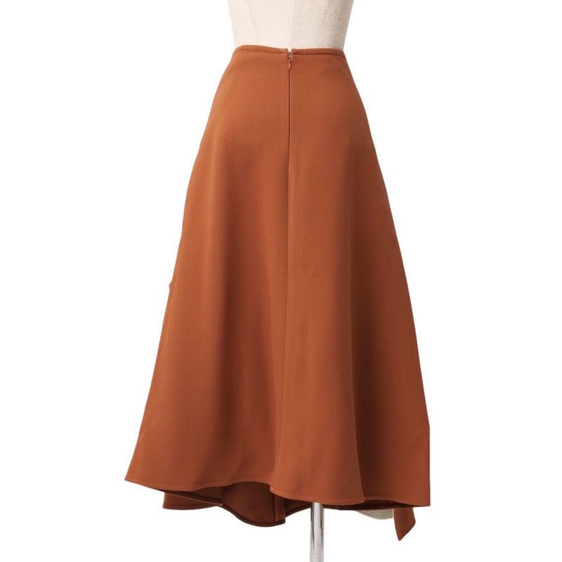 CELINE Long skirt 2 2M75/6102 73% wool, 27% silk terracotta Women 36 155/68A