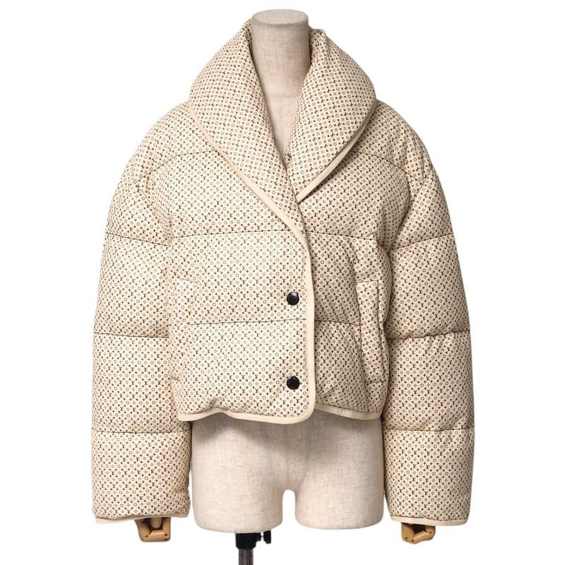 LOUIS VUITTON Down jacket FJLJ06YCM Sheep leather Ivorytype Women 38
