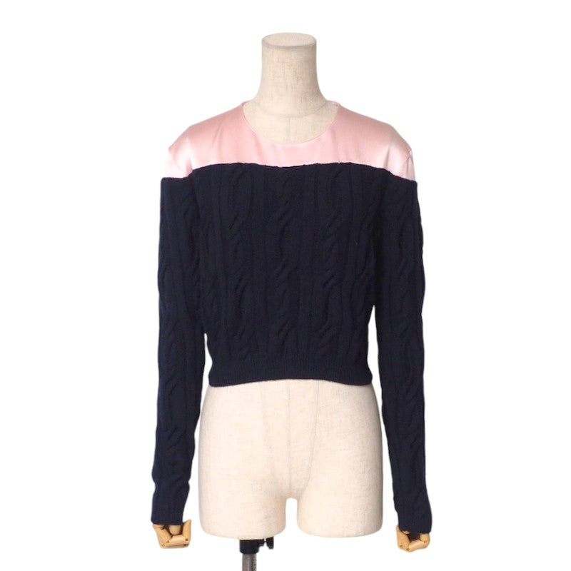 Christian Dior knit 4A24582AM523 wool Navy / Pink Women 42