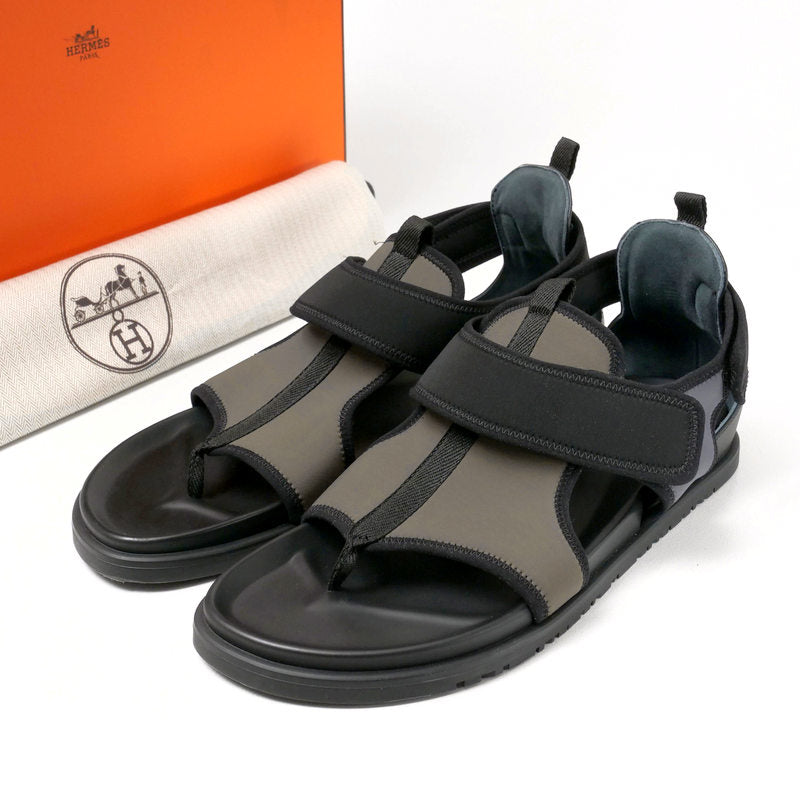 HERMES Sandals FR231747ZH Sole: rubber Khaki / Black Giorno mens 44