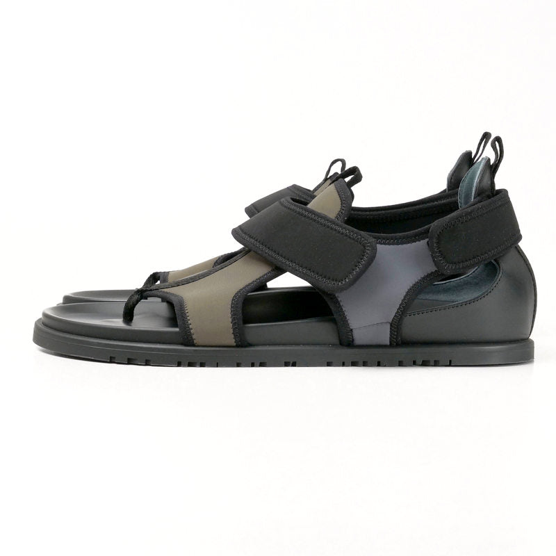 HERMES Sandals FR231747ZH Sole: rubber Khaki / Black Giorno mens 44