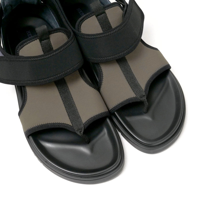 HERMES Sandals FR231747ZH Sole: rubber Khaki / Black Giorno mens 44