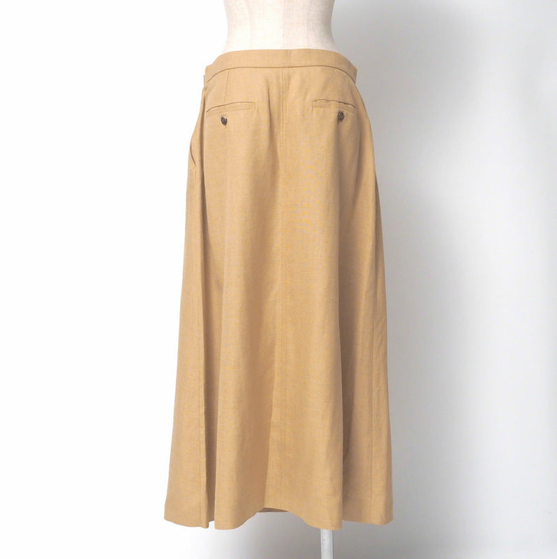 GUCCI skirt 691800 86% rayon, 14% linen Ocher system Women 44