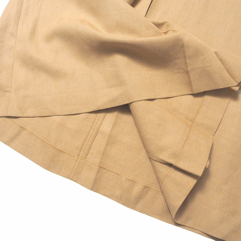 GUCCI skirt 691800 86% rayon, 14% linen Ocher system Women 44