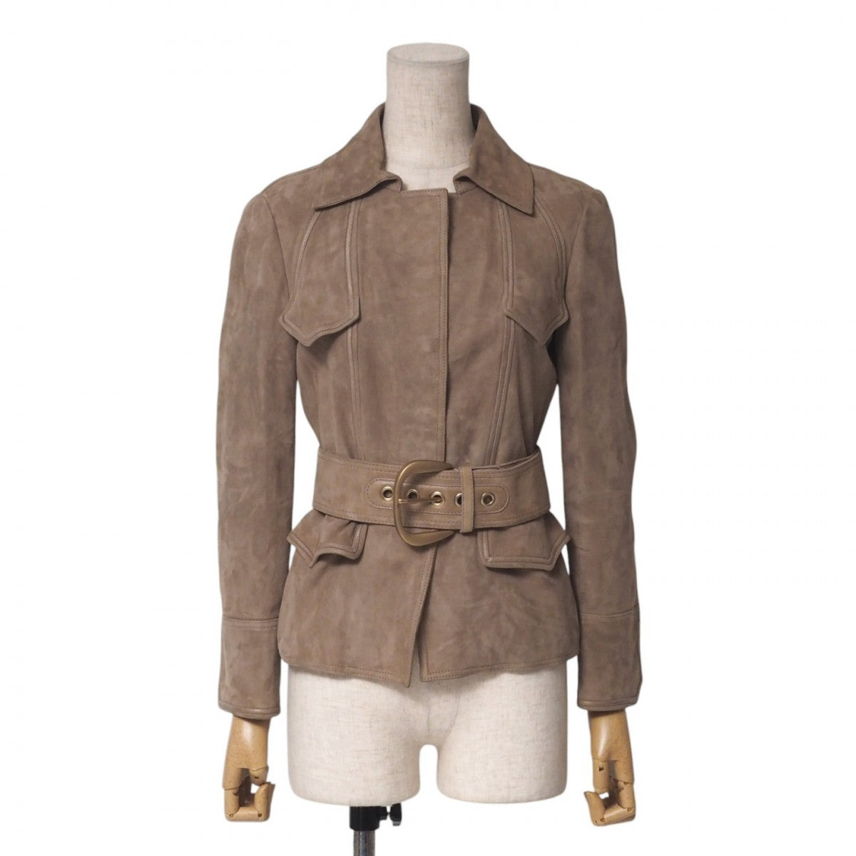 GUCCI Jacket 142343.XC064 Sheep leather Beige type Women 38