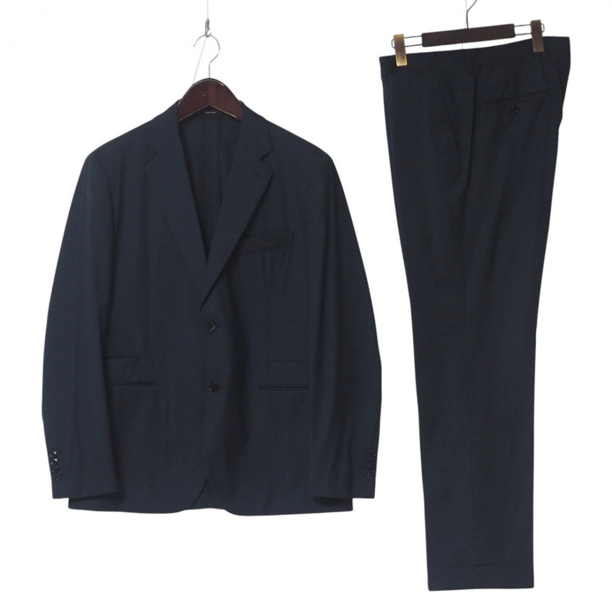 HERMES suit A19802K wool Navy mens 52