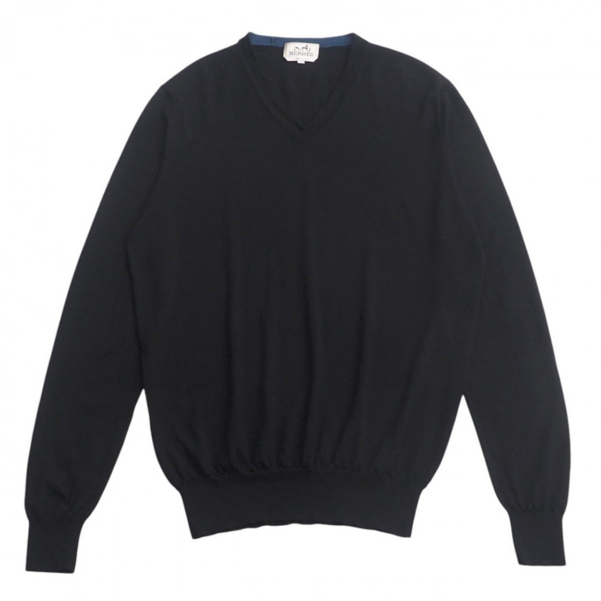 HERMES sweater Hair 100% black mens XL